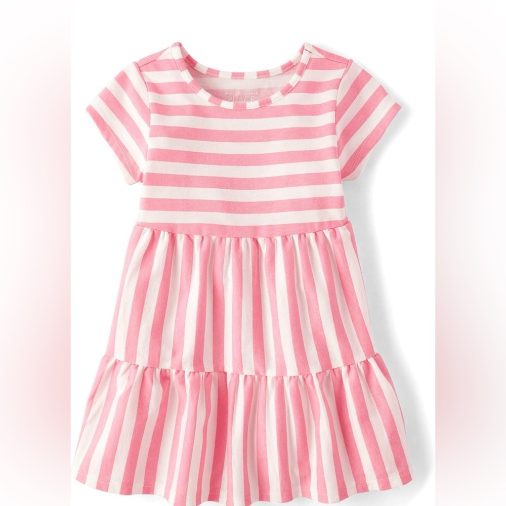 Pink and White Striped Dress